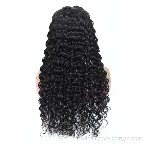 13X4 13X6 Transparent Swiss Lace Frontal Wig Pre Plucked Mink Deep Wave Brazilian Cuticle Aligned Human Remy Hair Lace Front Wig